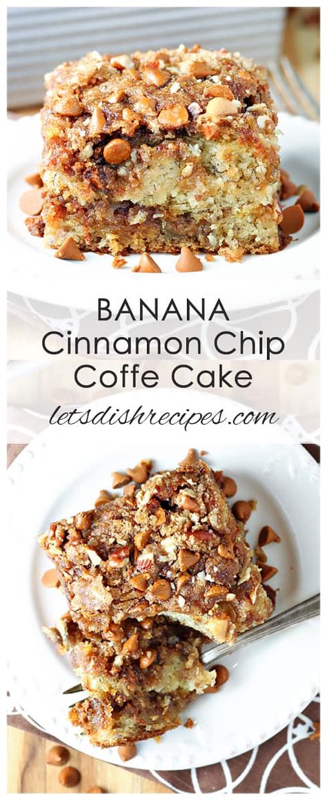 Banana Bread With Cinnamon Chips, Cinnamon Chip Desserts, Recipes Using Cinnamon Baking Chips, Banana Streusel Coffee Cake, Recipes Using Cinnamon Chips, Recipes With Cinnamon Chips, Recipe With 2 Bananas, Banana Coffee Cake Recipes, Cinnamon Chips Recipes