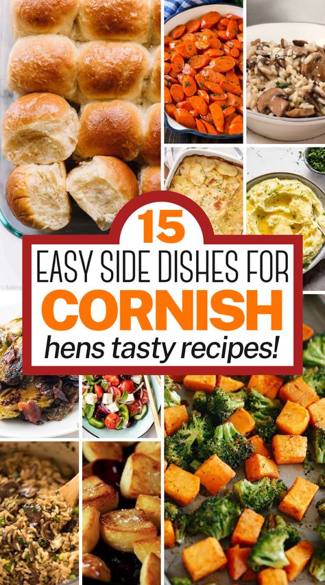 Enhance your Cornish hens with these tasty and complementary side dishes! Side Dishes For Cornish Hens, What To Serve With Cornish Hens, Cornish Hen Side Dishes, Cornish Hen, Thanksgiving Dinner Sides, Fried Brussel Sprouts, Casserole Side Dishes, Cornish Hens, Bacon Brussel Sprouts