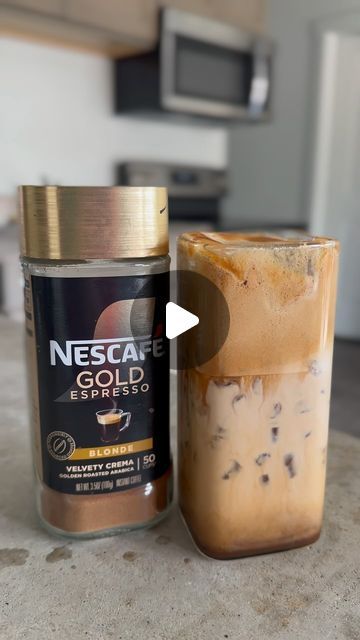 Amber Alejandrez on Instagram: "How to make espresso at home with no espresso machine!   Using @nescafe instant espresso ☕️✨  #nescafe #nescafé #espresso #instantespresso #coffeeathome #trendy #instafood #igdaily #coffeebar #baristarecipes" Instant Espresso Recipes Coffee, Lattes To Make At Home, Nespresso Gold Recipes, Instant Espresso Powder Recipes, Nescafé Blonde Espresso, Espresso At Home No Machine, Nescafe Gold Espresso, Nescafe Instant Iced Coffee Recipes, Nescafé Blonde Espresso Recipes