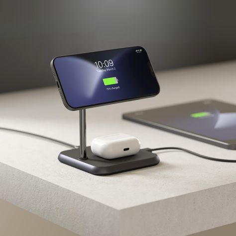 Less cables, more peace of mind with our 3-in-1 magnetic wireless charger! 🛏️✨ Keep your nightstand tidy and effortlessly charge your devices. 🙌 Who wouldn't want less clutter and more convenience? 📸 Thanks for sharing @huisjevanschijndel #zens #empoweringfreedom #friendsofzens #interiorinspo #bedroomideas #bedroomstyling #bedroomgoals #wirelesscharging #nightstands Nightstand Decor Ideas, Zen Desk, Airpods Iphone, Nightstand Black, Apple Charger, Apple Watch Charger, Nightstand Decor, Samsung Charger, Magnetic Charger