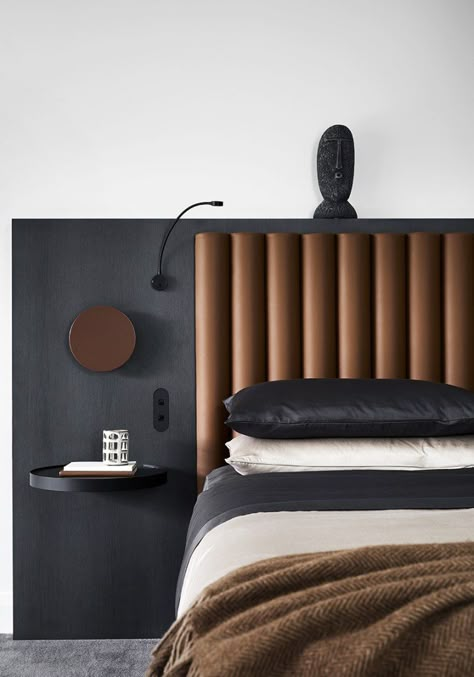 Masculine Bedroom Decor, Masculine Bedroom, Bedroom Bed Design, Bedroom Hotel, Simple Bedroom, 인테리어 디자인, Hotels Room, Bed Design, Headboards For Beds