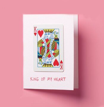 DIY Valentine's Day Cards, King of Hearts Playing Card Creative Valentine Cards, Clever Valentines, Homemade Valentines Gift, Valentines Day Cards Diy, Valentines Day Poems, Homemade Valentine, Cadeau St Valentin, Homemade Valentines Day Cards, Punny Valentines