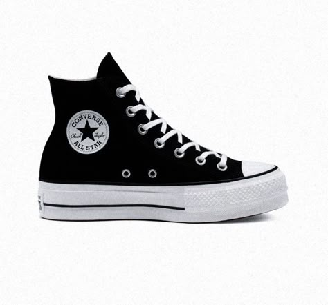 Black Canvas Sneakers, All Star Platform, Shoes Png, Converse Womens, Dr Shoes, Swag Shoes, Converse Sneakers, Dream Shoes, Black Sneakers