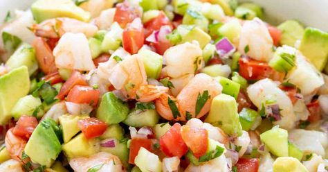 Shrimp Ceviche Mexican Ceviche, Shrimp Ceviche Recipe, Isabel Eats, Hispanic Recipes, Mexican Shrimp, Mexican Flavors, Bariatric Diet, Ceviche Recipe, Raw Fish