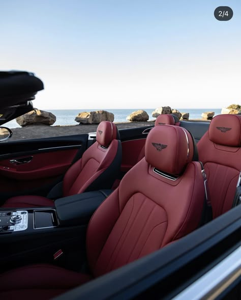 Car With Red Interior, Burgundy Car Interior, Red Car Luxury, Dark Red Car Aesthetic, Red Interior Car, Velvet Car, Luxury Car Interior, Lux Cars, Luxury Lifestyle Dreams