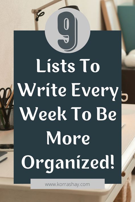 Lists To Write, Weekly List, Life Planner Organization, Be More Organized, Organization Lists, Mouse Crafts, Writing Lists, Life Management, Work Planner