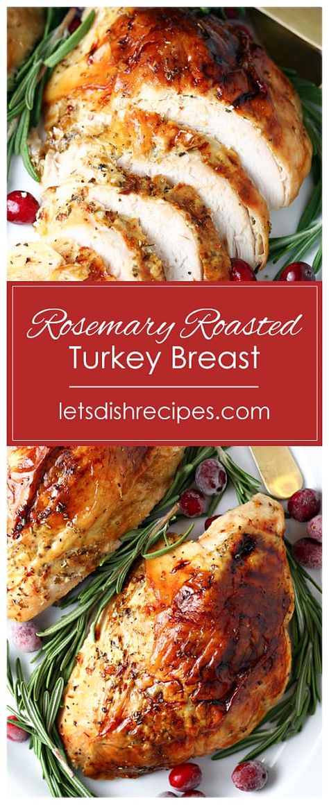 Herbed Turkey, Rosemary Turkey, Cook A Turkey, Holiday Recipes Thanksgiving, Herb Turkey, Healthy Thanksgiving Recipes, Diy Easy Recipes, Turkey Breast Recipe, Healthy Holiday Recipes