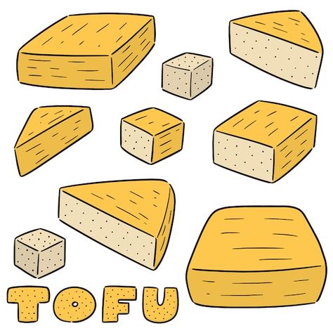 Vector vector set of tofu | Premium Vector #Freepik #vector #doodle #hand-drawing #sketch-icons #hand-drawn-icons Tofu Drawing, Language Icon, Vector Doodle, Food Texture, Hand Drawn Icons, Vector Food, Silhouette Illustration, Crossed Fingers, Vector Hand