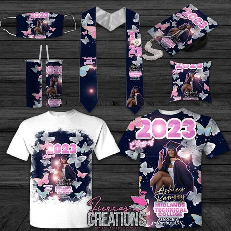 Graduation Preparation, Senior Year Diy, Graduation Class Of 2023, Custom Sports Shirts, Graduation Shirts For Family, 3d Shirts, Kids Outfits Daughters, Diy Graduation Gifts, College Graduation Cap Decoration