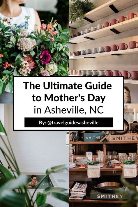 The Ultimate Guide to Mother's Day in Asheville, North Carolina

1. Getaway River Bar's Drag Show
2. Bold Rock Mother's Day Brunch
3. The Horse Shoe Farm Mother's Day Brunch
4. Flora Flower Shop
5. East Fork Pottery
6. Provisions Mercantile
7. Sauna House
8. Wake Foot Sanctuary Shopping In Asheville Nc, Biltmore Village Asheville, Asheville Nc Outfits, Asheville Style, Biltmore Estate Asheville Nc, Yoga Boutique, Ashville North Carolina, Downtown Asheville Nc, River Bar