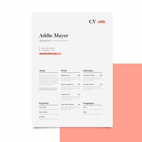 Minimal Resume Design, Resume Minimalist, Cv Inspiration, Resume Cover Letter Template, Minimalist Resume Template, Minimal Resume, Resume And Cover Letter, Brochure Inspiration, Minimalist Resume