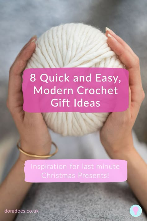 Need inspiration for crochet gift giving this festive season? Try these 8 ideas for Christmas or birthday gifts which you can make in an evening (great if you’re a last minute maker like me!). Includes specific crochet pattern suggestions and more general ideas - so if your crojo needs inspo, look no further! Click to read What To Crochet For Christmas Gifts, Best Crochet Christmas Gifts, Crochet Gifts For Birthday, Gifts To Crochet For Christmas, Bulk Yarn Crochet Projects, Christmas Crochet Gifts Easy, Crochet Ideas For Christmas Gifts, Holiday Crochet Patterns Free Gift Ideas, Crochet Ideas For Birthday Gifts