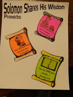 Hands On Bible Teacher: Solomon Shares His Wisdom Through The Proverbs Solomon Asks For Wisdom, Solomon Bible, Bible Class Activities, Childrens Ministry Lessons, Solomon Wisdom, The Book Of Proverbs, Bible Proverbs, Wisdom Bible, Bible Story Crafts