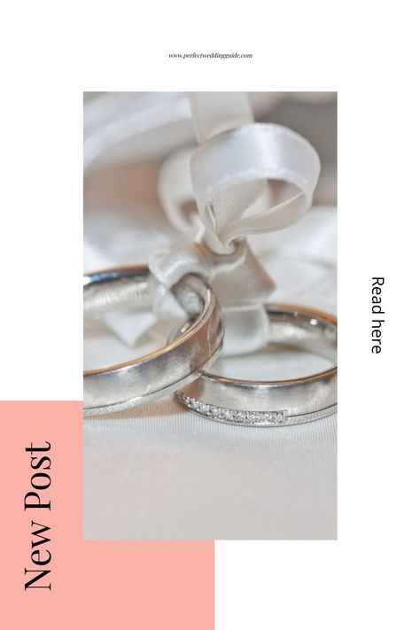 Two silver wedding bands tied with a ribbon. Wedding And Engagement Rings, Engagement And Wedding Rings, Precious Rings, Dos And Don'ts, Wear Store, Wedding Cocktails, Wedding Guide, Wedding Catering, Wedding Fashion