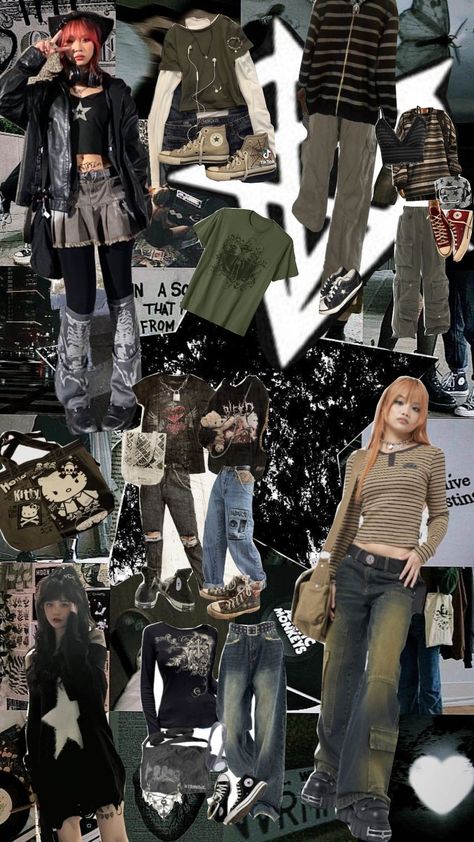 Grunge <33 80s Grunge Aesthetic, Colorful Grunge Outfits, Skater Grunge Outfits, Grunge Clothes Aesthetic, Vintage Grunge Aesthetic, Early 2000s Grunge, 2020 Core, Y2k Grunge Aesthetic, Fav Aesthetic