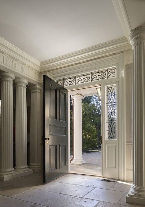 Greek Revival Home Exterior, Neoclassic Architecture, Greek Revival Architecture, Greek Revival Home, Architecture Collection, English Interior, Greek Design, French Architecture, Vernacular Architecture