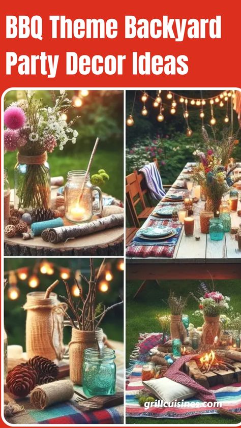 Looking for a right way for Hosting a Perfect BBQ Party? No look further, dive into the article to get the quick and efficient tips to host a great outdoor bbq party in your backyard. backyard party setup, small backyard party set up, backyard bbq party Outdoor Bbq Party Ideas Decor, Bbq Decorations Backyard, Small Backyard Party Set Up, Small Backyard Party, 40th Birthday Bbq, Barbecue Party Decorations, Backyard Party Setup, Backyard Party Decor, Backyard Bbq Party Decorations