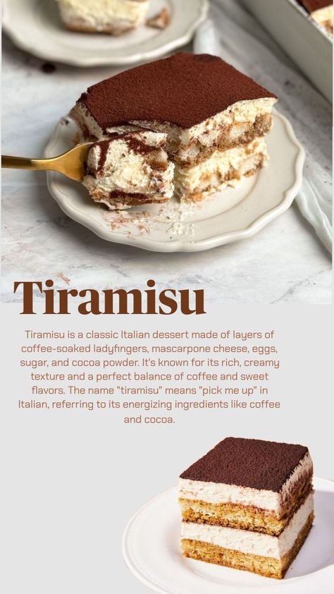 TIRAMISU! #foodaesthetic #italian #italianfood #italianaesthetic #cuisine #delicious #tiramisu #foodislife #foodshuffle #tasty #kitchen Tiramisu Aesthetic, Cafe Photos, Tiramisu Dessert, Tiramisu Cake, Tasty Kitchen, Mascarpone Cheese, Mama Mia, Interesting Food, Italian Desserts