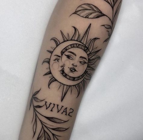 Brother And Sister Tattoo Ideas, Sister Tattoo Ideas, Earthy Tattoos, Moon Sun Tattoo, Sun And Moon Tattoo, Sister Tattoo, Anklet Tattoos, Special Tattoos, Small Pretty Tattoos