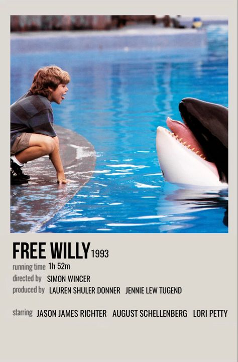 minimal polaroid movie poster for free willy Movie Posters Polaroid, Free Willy Movie, Polaroid Movie Poster, Free Willy, Movies To Watch Teenagers, Iconic Movie Posters, Movie Card, Film Posters Minimalist, Inspirational Movies