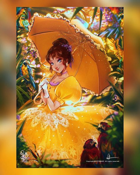 Modern Disney Princess Fanart, Roy The Art, Disney Jane, Princess Fanart, Photo Disney, Non Disney Princesses, Disney Princess Anime, Princesas Disney Anime, Jane Porter