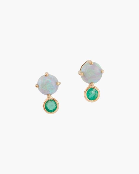 Luxury shopping with 20% purpose | Olivela Little Earrings, A Kind Of Magic, Opal Studs, Opal Earrings, Bring Happiness, Gold Drop Earrings, Luxury Shop, Cute Earrings, The Land