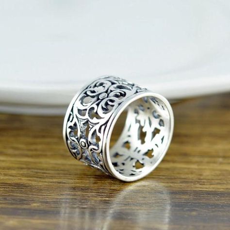 Womens Rings, Edgy Jewelry, Swedish Style, Engagement Ring White Gold, Pretty Jewelry, Modern Ring, Engagement Ring Cuts, Filigree Ring, Boho Ring