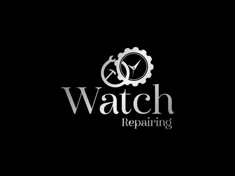 Watch Repairing Logo by MadeByFaheem Watch Logo Design Creative, Watch Logo Design Ideas, Watches Logo, Website Logo, Watch Companies, Oil Blends, Essential Oil Blends, Watch Design, Mood Boards