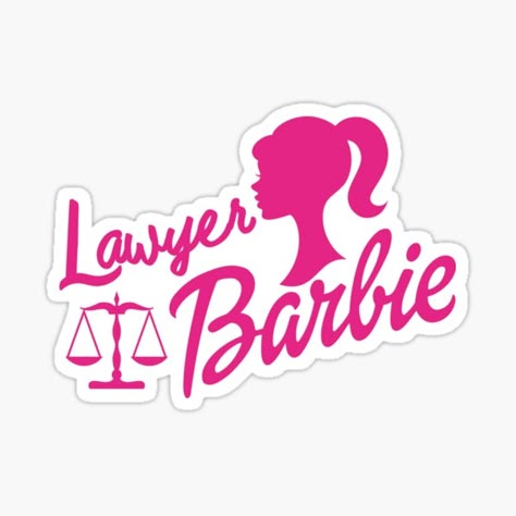 Legally Blonde Stickers for Sale | Redbubble This Barbie Is A Lawyer, Legally Blonde Themed Party, Legally Blonde Stickers, Legally Blonde Aesthetic Wallpaper, Lawyer Barbie, Legally Blonde Aesthetic, Law Stickers, Law Student Quotes, Law School Graduation Party