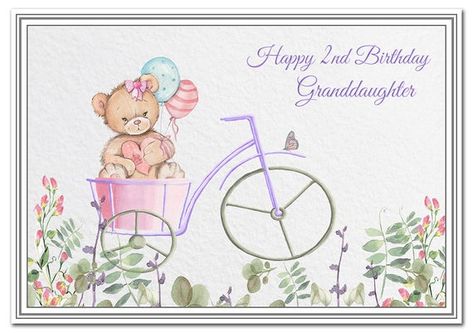 1st Birthday Card, Twins 1st Birthdays, 1st Birthday Cards, Teddy Bear Design, Happy 2nd Birthday, Happy 1st Birthdays, Watercolor Images, Creative Artwork, Cute Teddy Bears