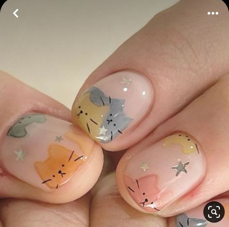 Cute Simple Nails, Cute Nail Art Designs, Pretty Gel Nails, Soft Nails, Cat Nails, January 9, Cute Nail Art, Cute Nail Designs, Funky Nails