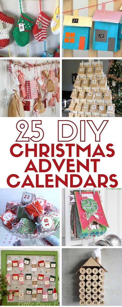 25 easy DIY craft tutorial ideas for your Christmas advent calendar. Countdown to Christmas in a fun and creative way. Great for kids and adults alike! Nativity Ideas, Advent Calendar Ideas, Advent Ideas, Chocolate Advent Calendar, Christmas Advent Calendar Diy, Money Savvy, Thrifty Living, Advent Calenders, Tutorial Ideas