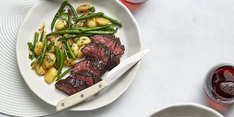 Steak with Gnocchi and Green Beans Recipe | Real Simple Steak And Gnocchi, Steak Diner, Challenging Recipes, Gnocchi Dinner, Steak And Green Beans, Recipe For Steak, Comforting Food, Pork Pasta, How To Cook Gnocchi