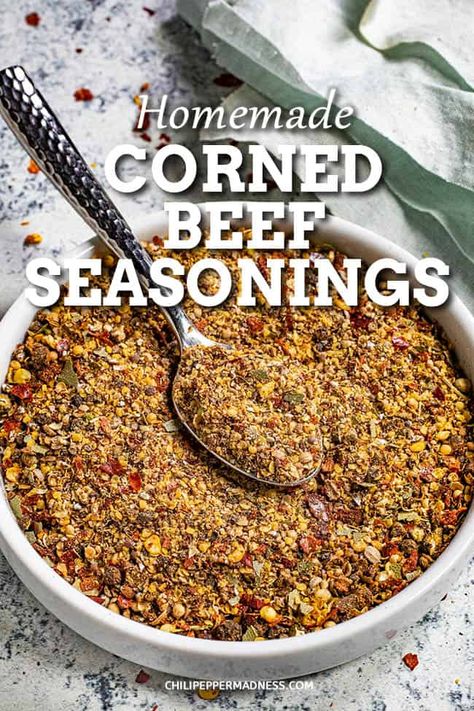 This homemade corned beef seasoning recipe is so much better than the spice packet that comes with your corned beef, essential for cooking with real flavor. Grilled Corned Beef Brisket, Corn Beef Spices, Corn Beef Spices Recipes, How To Season Corned Beef, Diy Corned Beef Seasoning, Seasoning For Corned Beef, Corn Beef Seasoning Homemade, Corned Beef Seasoning Packet Recipe, Corned Beef Spice Packet Recipe