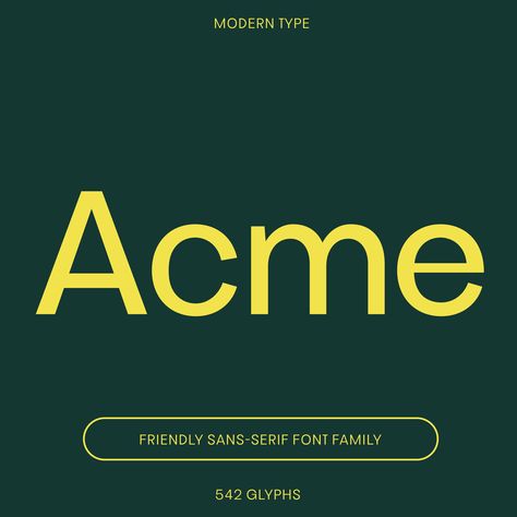 Bauhaus Acme is a sans serif font with a modern and cool look. It is perfect for branding and other creative. #Humanist_Font #Font_For_Branding #Geometric_Typeface #Friendly_Fonts Humanist Font, Friendly Fonts, Geometric Typeface, Font For Branding, Fonts For Logos, Modern Sans Serif Fonts, Sans Font, Modern Sans Serif, Friends Font