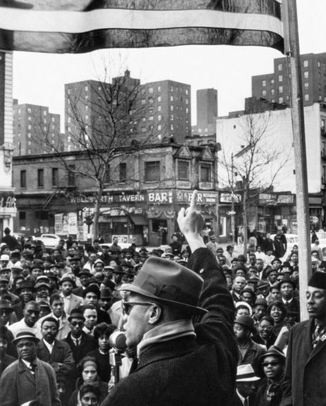 @gordonparksfoundation on Instagram: “Malcolm X Gives Speech at Rally, Harlem, New York, New⠀⠀⠀⠀⠀⠀⠀⠀⠀ York, 1963” Harlem New York, X Picture, Picture Movie, Malcolm X, New York New York, House Flags, New Art, Times Square, Foundation