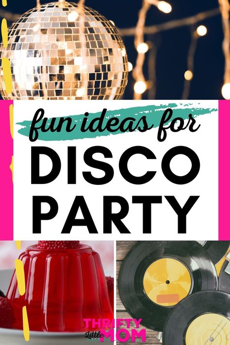 Retro Theme Party Decoration Diy, 70 And 80 Theme Party, Disco Themed 60th Birthday Party, Gold Disco Party Decorations, Groove Party Decor, Party Through The Decades, 1970s Theme Party Ideas, 1973 Party Ideas, 70s Party Drinks