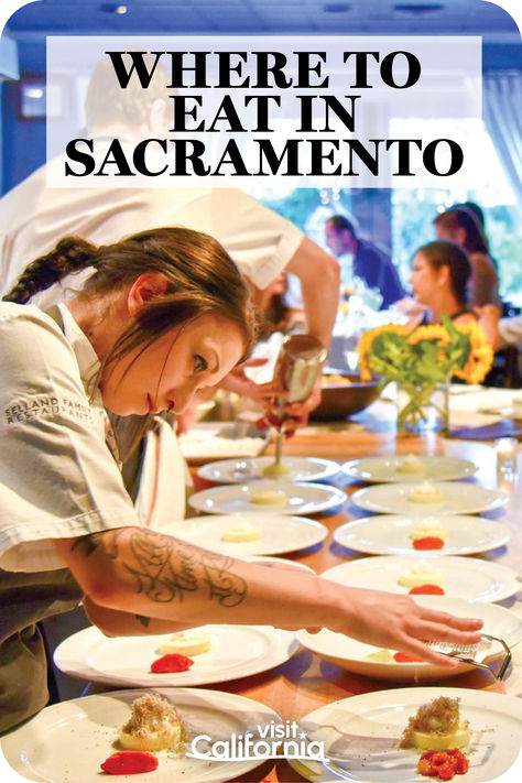 The Sacramento area is home to nearly 8,000 acres of farmland and boasts the largest certified farmers’ market in California. It's no surprise that the city’s top restaurants source from some of the best local farms. Discover where to eat next time you're in Sacramento. Sacramento Restaurants, Visit California, Local Farm, Top Restaurants, Sacramento, Farmers Market, The City, How To Memorize Things, California