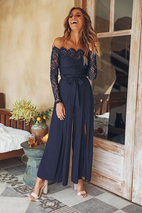 9aa42b31882ec039965f3c4923ce901bdesc34637791ri Spectacular Dresses, Godmother Outfit, Jumpsuit Ideas, Jumpsuit Outfit Wedding, Ladies Jumpsuits, Bridesmaid Outfits, Crochet Jumpsuits, Jumpsuit For Wedding Guest, Wedding Guest Outfit Fall