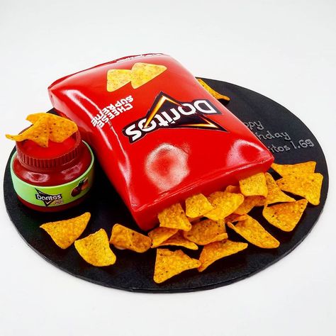 Cakes of Your Dreams on Instagram: “A Doritos cake .❤ #canberracakes #doritos #doritocake #cakesofyourdreams #cakestyle #cakesofinstagram #cakesofinsta #cakecakecake…” Fashion Cakes, Chip Bag, Dreaming Of You, Chips, Snack Recipes, Snacks, Cake, Instagram