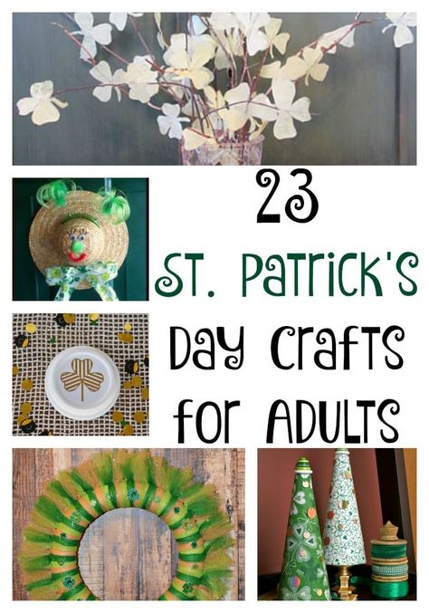 St. Paddy’s Day is the perfect excuse to spend the day making these handmade St. Patrick's Day Crafts from wreaths, clovers, banners, and so much more! #StPatricksDayCrafts #StPaddysDay #GreenCraftIdeas Diy St Patricks Day Decor, St Patrick's Day Activities, Bunting Diy, March Crafts, St Patricks Crafts, St Patricks Day Crafts For Kids, Crafts For Adults, Diy Crafts For Adults, Sigma Alpha