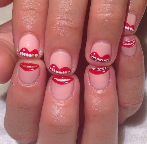 Nails Future Dental Hygienist, Work Appropriate Nails, Giraffe Nails, Teeth Nails, Nails Original, Dental Fun, Dental Office Decor, Dental Art, Nice Nails