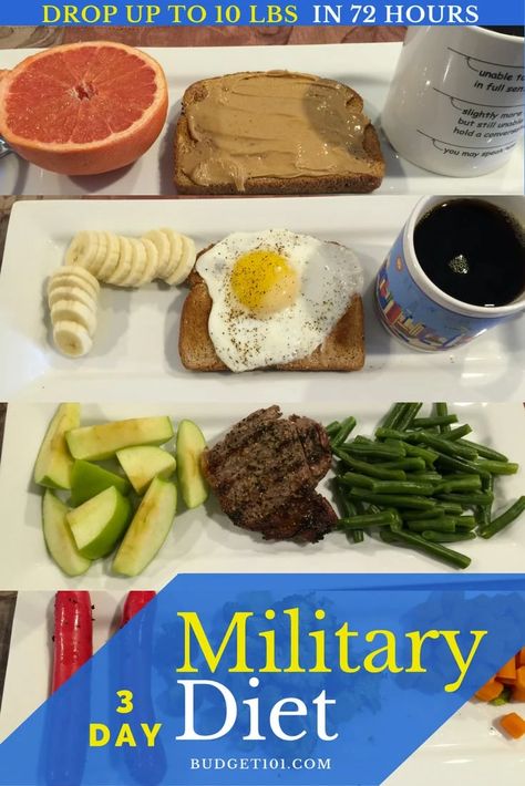 This 3 Day Military Diet boasts you can Drop up to 10lbs in just 72 hours! Get the complete Military Diet plan here with substitutions on this easy diet! 2 Meals A Day Diet Plan, 3 Day Diet Military Substitutions Healthy, Military 3 Day Diet 10 Pounds, Losing Weight In A Month Meal Plan, Immudi Plan Diet, Military 3 Day Diet 10 Pounds Fast, New Year Diet Plan, Army Diet 3 Day, Milatery Diet