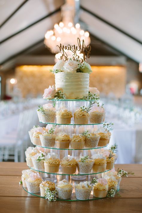 Classic Pastel Winelands Wedding at Holden Manz by Illuminate Photography Wedding Cake And Cupcakes, Cake With Cupcakes, Rustic Cupcakes, Cupcake Tower Wedding, Cupcake Stand Wedding, Wedding Snacks, Renewal Ceremony, Evening Reception, Wedding Cake Alternatives