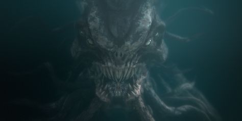 Cthulhu in ‘Underwater (2020)’ movie Underwater Movie, Underwater Film, Scary Films, Lovecraftian Horror, Hp Lovecraft, Scary Monsters, Fantasy Drawings, Thriller Movie, Cosmic Horror