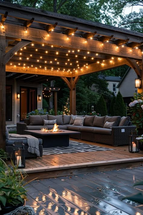 Gazebo Decorating Ideas Backyard, Black And White Patio Decor, Patio Gazebo Decorating Ideas, Gazebo Decorating Ideas, Outdoor Living Room Ideas, Black And White Patio, Yard Renovation, Unique Landscaping, Comfy Room