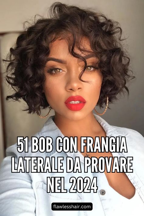 Aggiungere la frangia a un bob lungo e riccio può essere difficile, ma un parrucchiere che sa come trattare questo tipo di capelli dovrebbe essere in grado di trovare la forma di ricci perfetta per il viso e i capelli.// Credito fotografico su Instagram @myesha.polnett Myesha Polnett, Bob Riccio, Bob Cut, Hair And Beauty, Hair, Beauty, Fresco