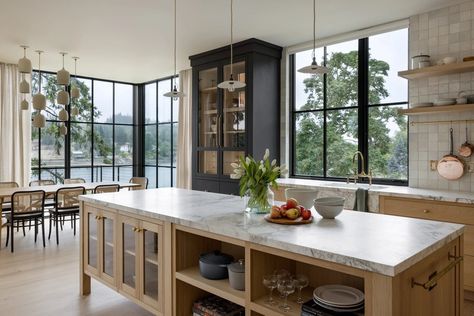 Cove | Morrison Design House | Full Service Interior Design Studio | Windham, Maine English Kitchens Design, Traditional English Kitchen, Open Island, Plain English Kitchen, Plain English, Loft Interior, Long House, English Kitchen, English Kitchens