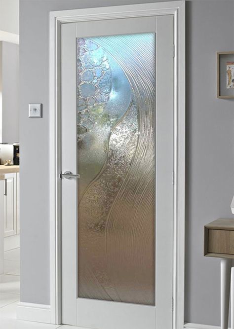 Textured glass door