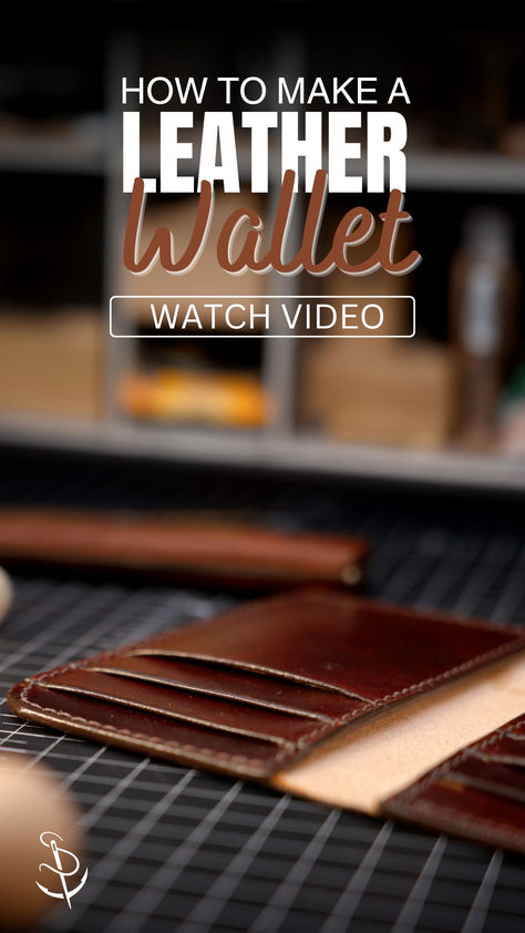 In this project video, you’ll see the step-by-step process for creating a custom wallet, from tracing the pattern to putting the finishing touches on the edges. As a plus, we’ll demonstrate how to use over two dozen leather crafting materials, tools and accessories. You can do it! Watch the video today to learn how to make your own leather wallet. Diy Wallet Mens, Diy Leather Wallet Pattern, Leather Card Wallet Pattern, Wallet Pattern Free, Wallet Diy, Diy Leather Wallet, Custom Leather Wallet, Sew Wallet, Leather Working Tools